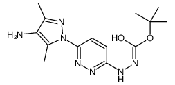 tert-butyl N-[[6-(4-amino-3,5-dimethylpyrazol-1-yl)pyridazin-3-yl]amino]carbamate结构式