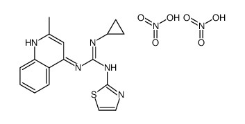 2-cyclopropyl-1-(2-methylquinolin-4-yl)-3-(1,3-thiazol-2-yl)guanidine,nitric acid结构式