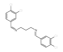 1-(3,4-dichlorophenyl)-N-[3-[(3,4-dichlorophenyl)methylideneamino]propyl]methanimine Structure