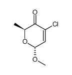 trans-4-chloro-6-methoxy-2-methyl-2H-pyran-3(6H)-one结构式