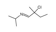 (E)-2-chloro-N-isopropyl-2-methylbutan-1-imine Structure