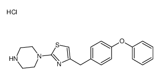 1-[4-[(4-phenoxyphenyl)methyl]thiazol-2-yl]piperazine monohydrochloride structure