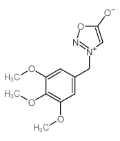 1,2,3-Oxadiazolium,5-hydroxy-3-[(3,4,5-trimethoxyphenyl)methyl]-, inner salt Structure