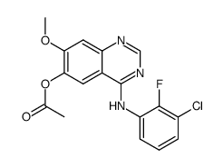 4-((3-chloro-2-fluorophenyl)amino)-7-methoxyquinazolin-6-yl acetate Structure