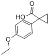 1-(4-ethoxyphenyl)cyclopropane-1-carboxylic acid结构式