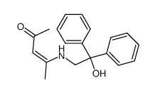 N-(2,2-diphenyl-2-hydroxyethyl)-4-amino-3-penten-2-one结构式