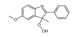 3-hydroperoxy-5-methoxy-3-methyl-2-phenyl-3H-indole结构式