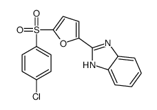 1H-Benzimidazole, 2-(5-((4-chlorophenyl)sulfonyl)-2-furanyl)-结构式