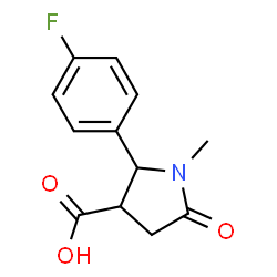 2-(4-FLUORO-PHENYL)-1-METHYL-5-OXO-PYRROLIDINE-3-CARBOXYLIC ACID structure