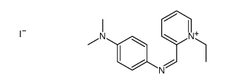 4-[(1-ethylpyridin-1-ium-2-yl)methylideneamino]-N,N-dimethylaniline,iodide结构式