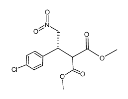 (R)(-)-2-[1-(4-chlorophenyl)-2-nitroethyl]malonic acid dimethyl ester结构式