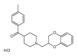 [1-(7,10-dioxabicyclo[4.4.0]deca-1,3,5-trien-9-ylmethyl)-4-piperidyl]- (4-methylphenyl)methanone hydrochloride structure