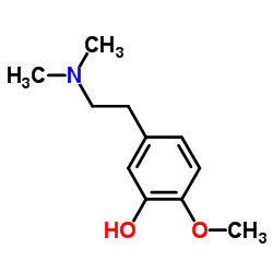 Phenol, 5-[2-(dimethylamino)ethyl]-2-methoxy- (9CI) structure