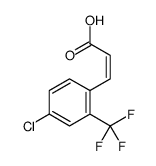 4-CHLORO-2-(TRIFLUOROMETHYL)CINNAMIC ACID结构式