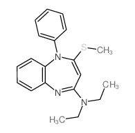 N,N-Diethyl-2-(methylthio)-1-phenyl-1H-1,5-benzodiazepin-4-amine结构式