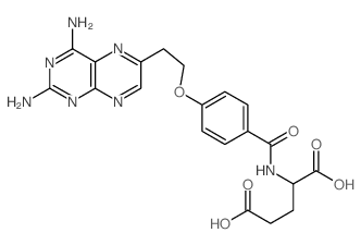 L-Glutamic acid,N-[4-[2-(2,4-diamino-6-pteridinyl)ethoxy]benzoyl]-结构式