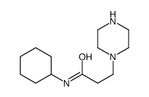 N-cyclohexyl-3-piperazin-1-ylpropanamide结构式