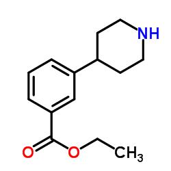Ethyl 3-(4-piperidinyl)benzoate结构式