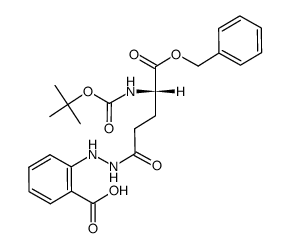 2-[N'-((S)-4-Benzyloxycarbonyl-4-tert-butoxycarbonylamino-butyryl)-hydrazino]-benzoic acid Structure