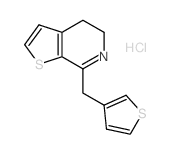 Thieno[2,3-c]pyridine,4,5-dihydro-7-(3-thienylmethyl)-, hydrochloride (1:1) Structure