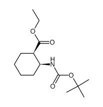 (1R,2S)-2-((叔丁氧基羰基)氨基)环己烷甲酸乙酯结构式