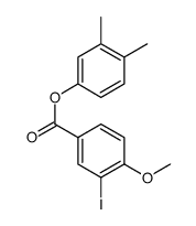 Benzoic acid, 3-iodo-4-methoxy-, 3,4-dimethylphenyl ester Structure