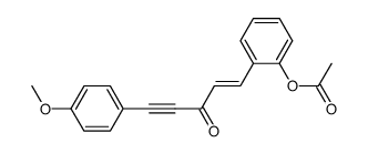 5-(2'-acetoxyphenyl) 1-(4'-methoxyphenyl)-pent-1-yn-4-enone结构式