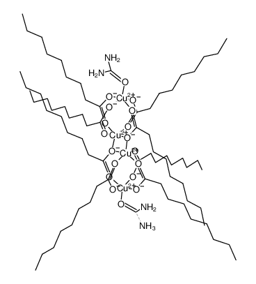 [(Cu2(O2CC8H17)4(urea))2] Structure