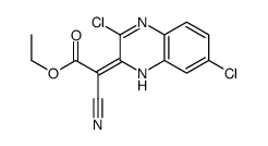 ethyl 2-cyano-2-(3,7-dichloro-1H-quinoxalin-2-ylidene)acetate结构式