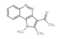 1-(1,2-Dimethyl-1H-pyrrolo(3,2-c)cinnolin-3-yl)ethanone结构式