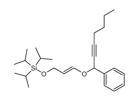 Triisopropyl-[(E)-3-(1-phenyl-hept-2-ynyloxy)-allyloxy]-silane结构式