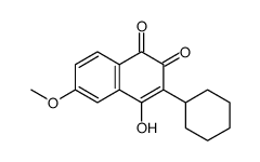 3-cyclohexyl-4-hydroxy-6-methoxynaphthalene-1,2-dione结构式