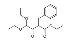 4,4-diethoxy-2-benzyl-3-oxo-butyric acid ethyl ester Structure