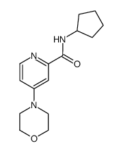 N-cyclopentyl-4-morpholinopicolinamide结构式