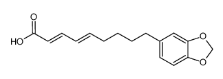 (2E,4E)-9-(3,4-methylenedioxyphenyl)nona-2,4-dienoic acid结构式