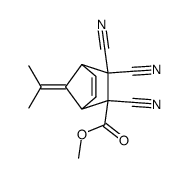 methyl 2,3,3-tricyano-7-(propan-2-ylidene)bicyclo[2.2.1]hept-5-ene-2-carboxylate结构式