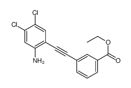 ethyl 3-[2-(2-amino-4,5-dichlorophenyl)ethynyl]benzoate结构式