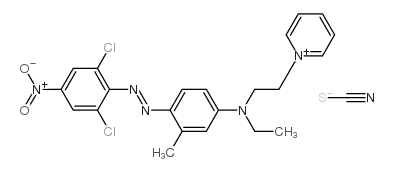 1-[2-[[4-[(2,6-dichloro-4-nitrophenyl)azo]-m-tolyl]ethylamino]ethyl]pyridinium thiocyanate structure