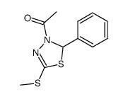 4-acetyl-2-methylthio-5-phenyl-Δ2-1,3,4-thiadiazoline Structure
