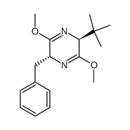 (2R,5S)-2-benzyl-5-(tert-butyl)-3,6-dimethoxy-2,5-dihydropyrazine结构式