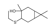 4-(ethylthio)-3,7,7-trimethylbicyclo[4.1.0]heptan-3-ol结构式