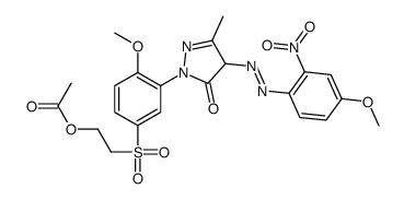 2-[[3-[2,4-dihydro-4-[(4-methoxy-2-nitrophenyl)azo]-5-methyl-3-oxo-3H-pyrazol-2-yl]-4-methoxyphenyl]sulphonyl]ethyl acetate picture