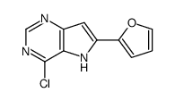 4-chloro-6-(furan-2-yl)-5H-pyrrolo[3,2-d]pyrimidine structure