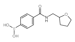 4-((四氢呋喃-2-基)甲基氨基甲酰)苯硼酸结构式