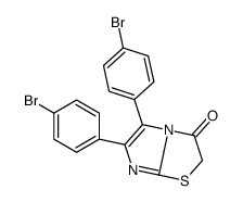 5,6-bis(4-bromophenyl)imidazo[2,1-b][1,3]thiazol-3-one结构式