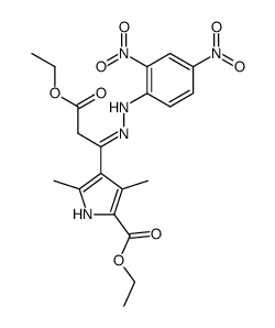 β-(2,4-dimethyl-5-ethoxycarbonyl-3-pyrrolyl)-β-ketopropionate 2,4-dinitrophenylhydrazone结构式