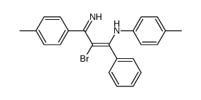 2-bromo-3-imino-1-phenyl-N,3-di-p-tolylprop-1-enamine Structure