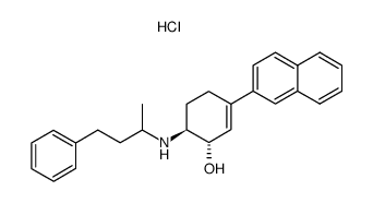 (1S,6S)-6-(1-Methyl-3-phenyl-propylamino)-3-naphthalen-2-yl-cyclohex-2-enol; hydrochloride结构式