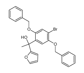 1-(2,5-Bis-benzyloxy-4-bromo-phenyl)-1-furan-2-yl-ethanol结构式