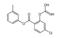 (3-methylphenyl) 2-carbamoyloxy-4-chloro-benzoate structure